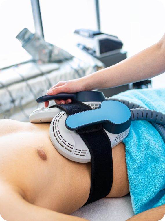 EMPBodyshaper am Bauch